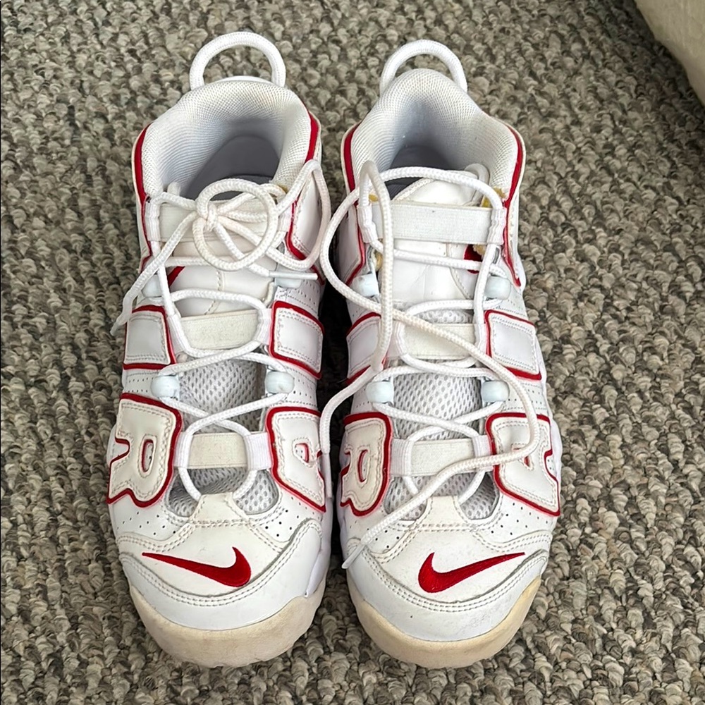 Nike Air More Uptempo - White Varsity Red Outline